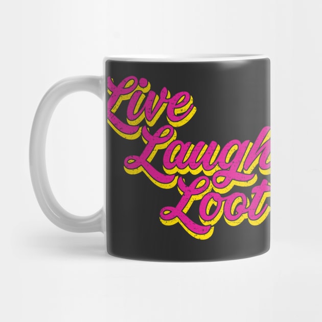 Live Laugh Loot (Worn - Pink Yellow) by Roufxis